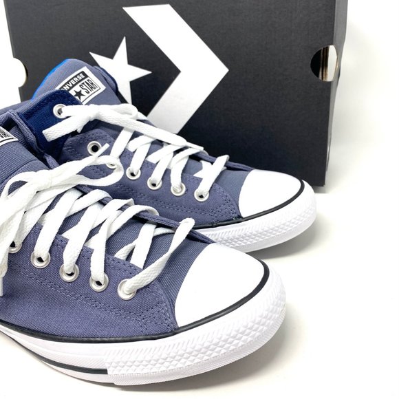 Converse Women's Size 10 170124F CTAS HI STREET Midnight Navy Canvas Mid Sneaker - Picture 7 of 10